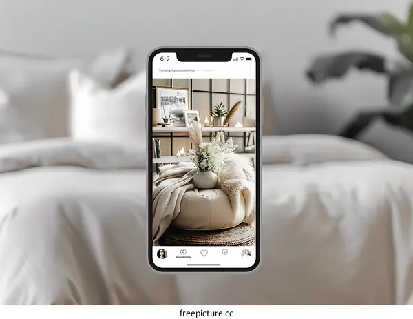 Home Decor Inspiration on a Smartphone Screen