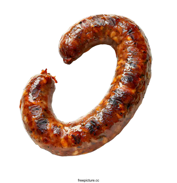 [Transparent Background PNG]Grilled Sausage on White Background