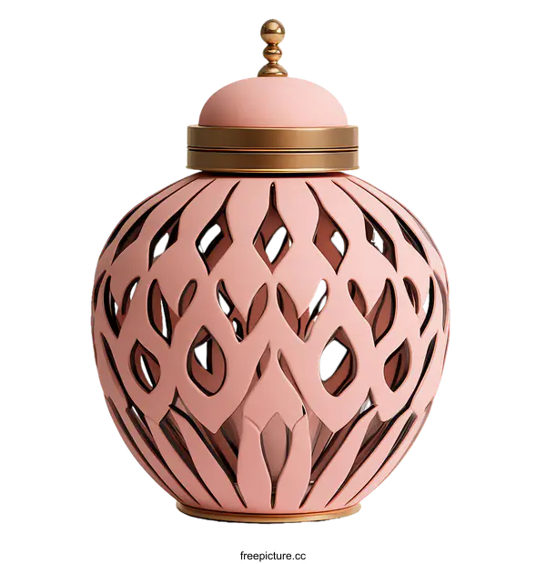 [Transparent Background PNG]Elegant Decorative Pink Decorative Jar