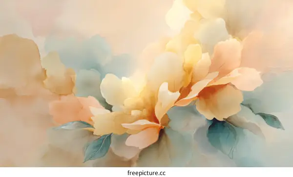 Delicate Pastel Floral Illustration