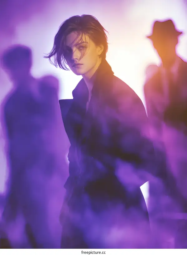 Stylish Female Portrait in a Dramatic Lighting