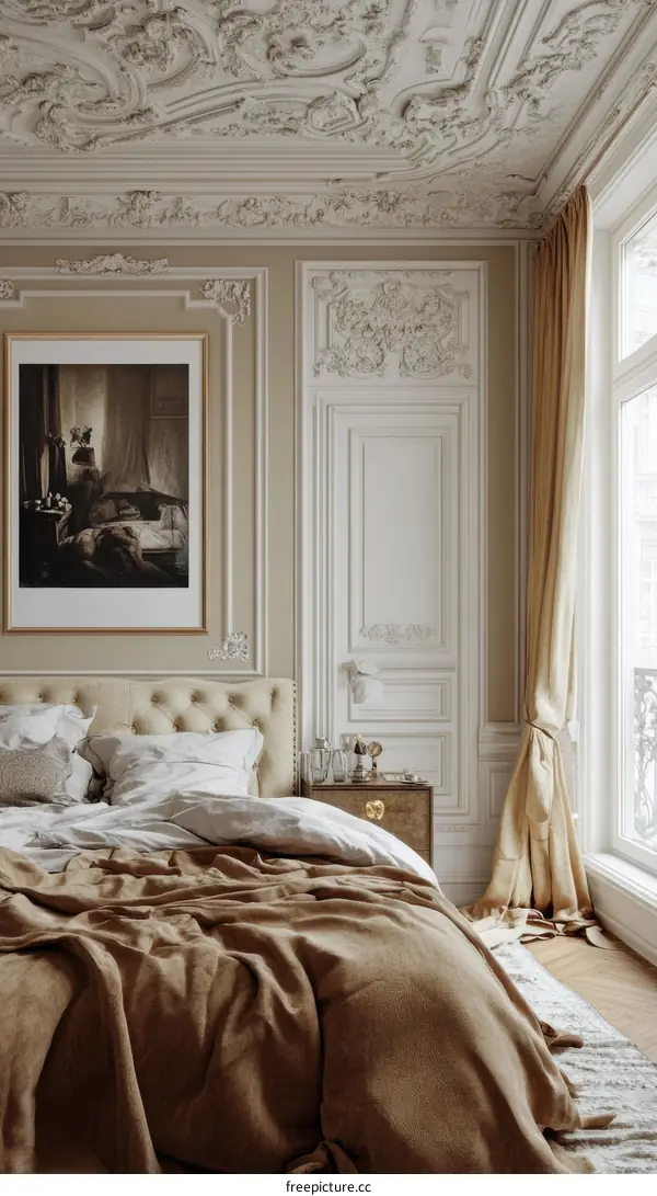 Elegant Parisian Bedroom Interior Design