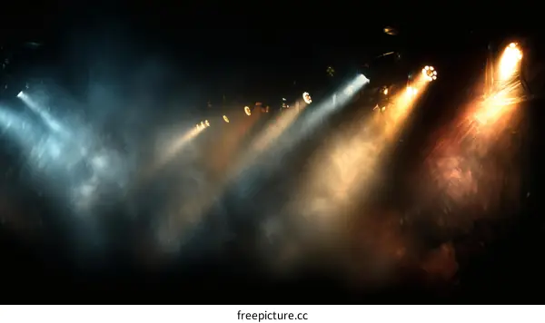Stage Lights and Smoky Atmosphere