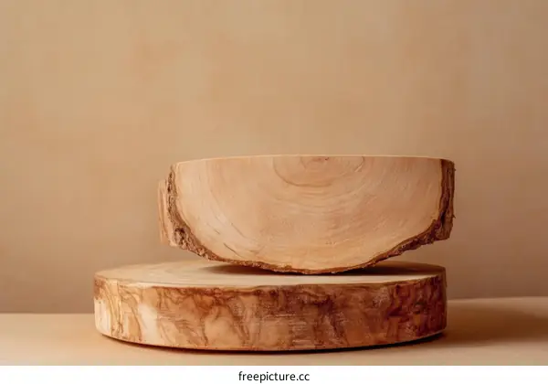 Natural Wooden Display Stand