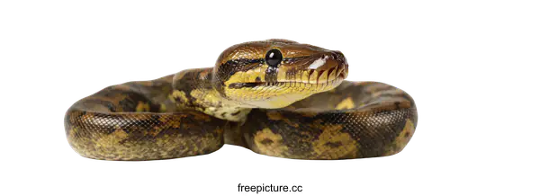 [Transparent Background PNG]Close-up of a Ball Python Snake