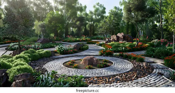 Garden landscape design renderings