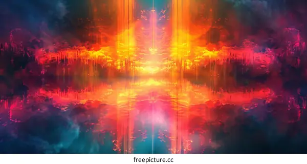 Abstract Painting with Vibrant Colors and Depth