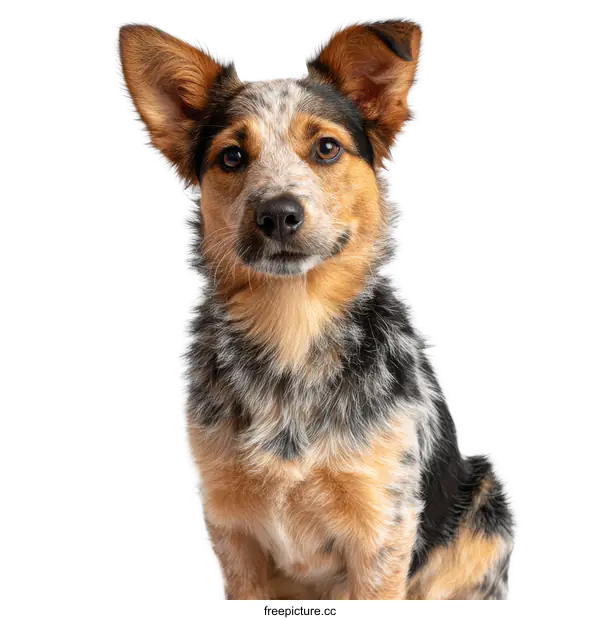 [Transparent Background PNG]Close-up Portrait of a Blue Heeler Puppy