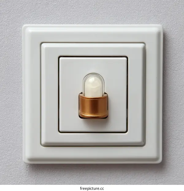 Capsule in a White Electrical Outlet