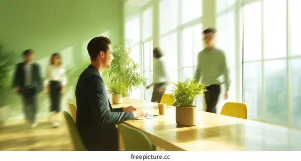 Modern Office Setting with Business People