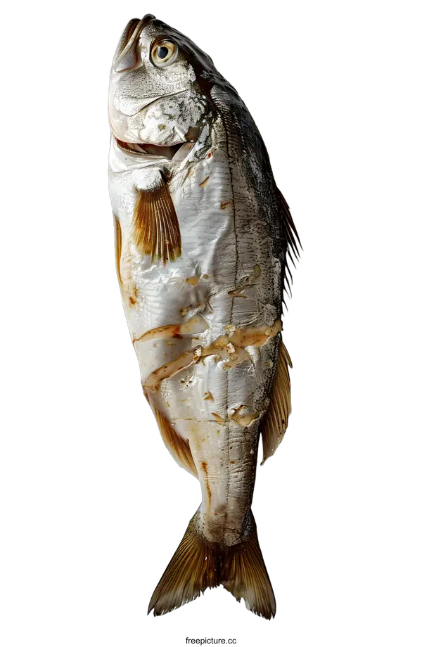 [Transparent Background PNG]Grilled fish on white background