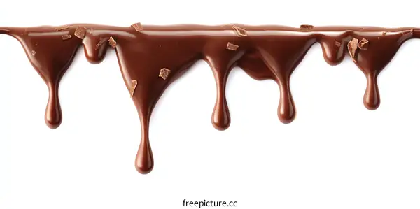 Melted Chocolate Drizzle with Pieces