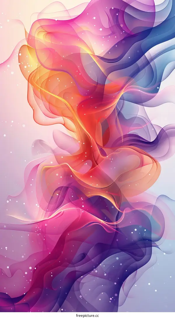 Abstract Colorful Flowing Clouds