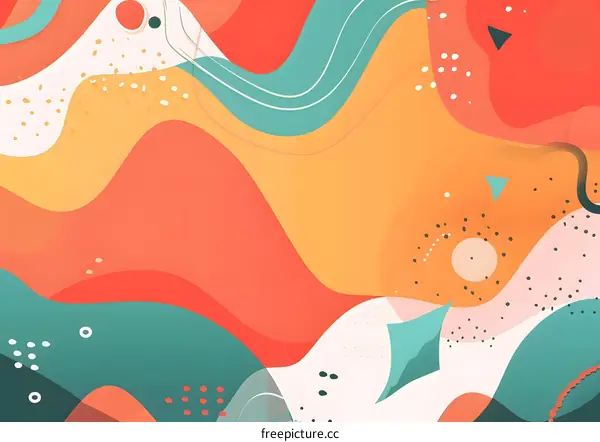 Abstract Colorful Geometric Shapes Background