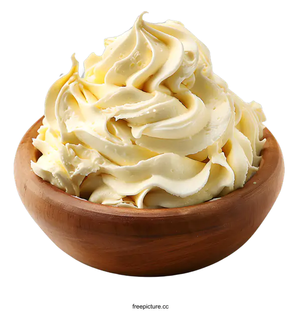 [Transparent Background PNG]Close-up of a bowl of soft butter