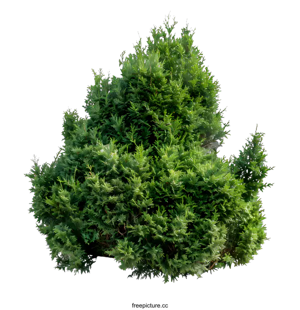 [Transparent Background PNG]Green Bush Isolated on White Background