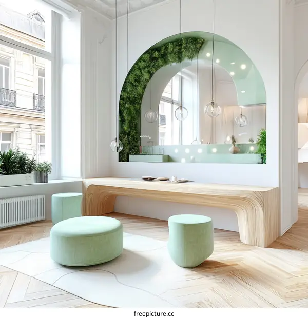 Modern Minimalist Interior Design with Greenery