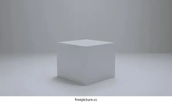 White Cube 3D Rendering Minimalist  Background