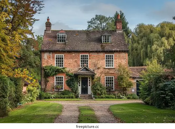 Traditional English Country House with Garden