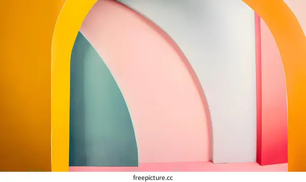 Abstract Background With Colorful Arches