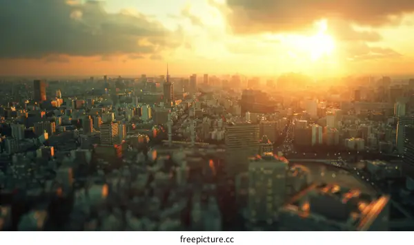Sunrise over Tokyo Metropolis Skyline
