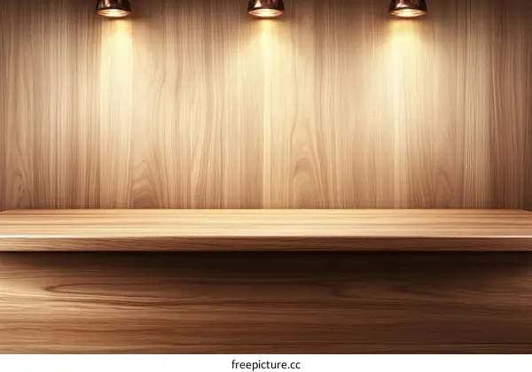 Wooden Shelf Display Empty Showcase