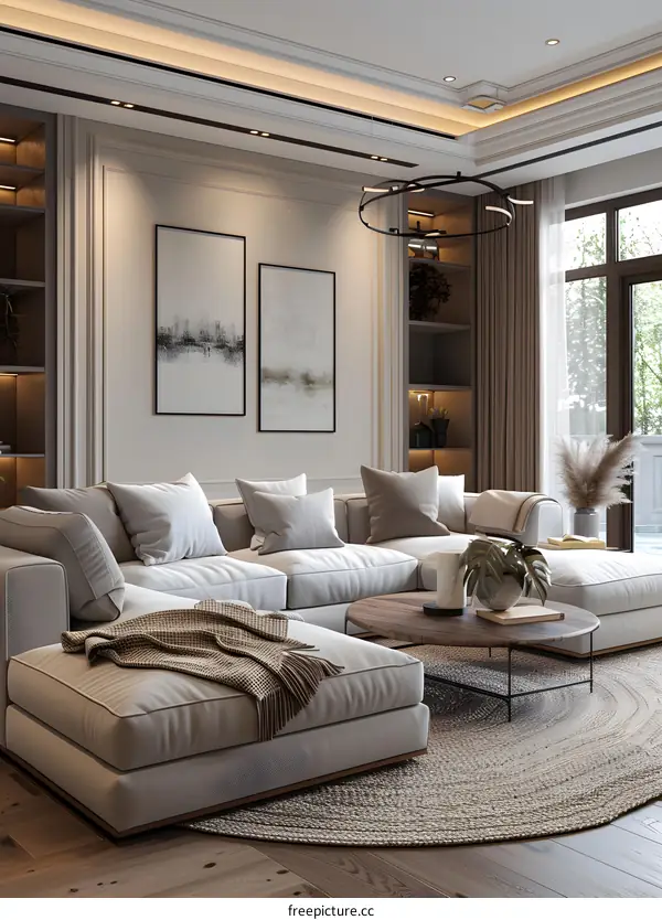 Modern minimalist style living room