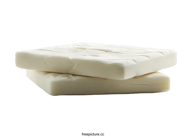 [Transparent Background PNG]Two Blocks of Feta Cheese on White Background