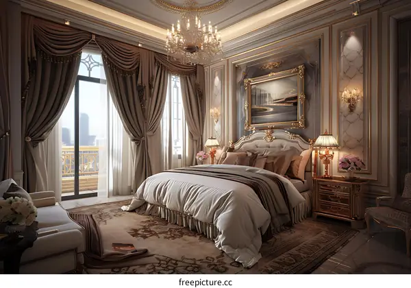 European-style luxury bedroom