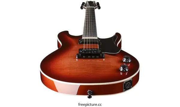 Elegant Reddish-Brown Electric Guitar