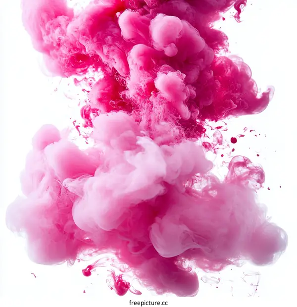 Abstract Pink Color Mixing in Water