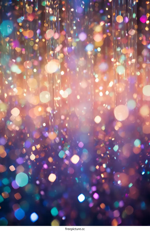 Glimmering bokeh background with a rainbow of colors