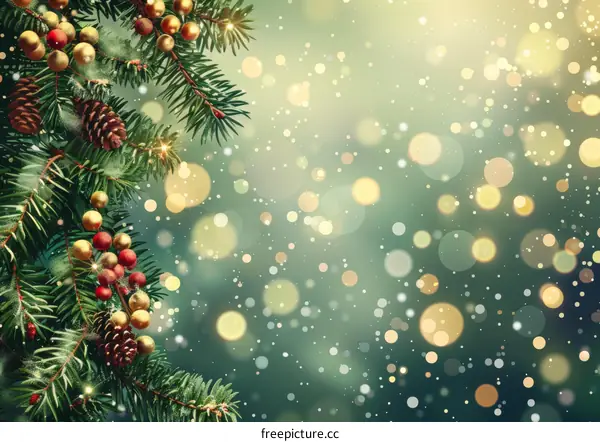 Christmas Tree Branches Decorated for Christmas