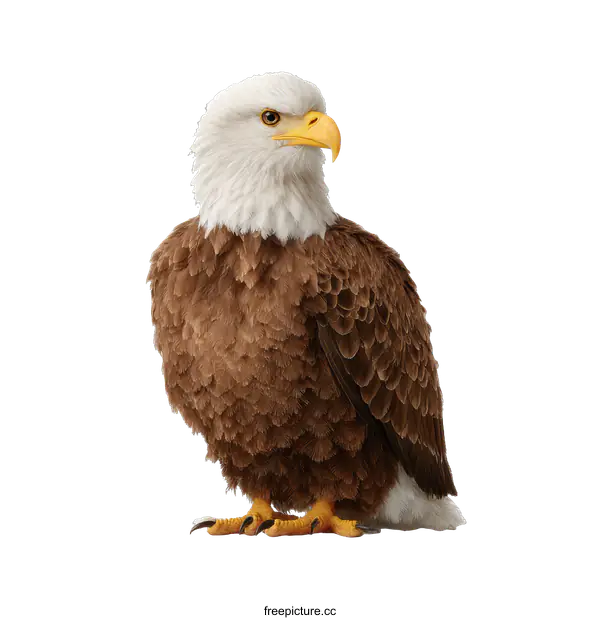 [Transparent Background PNG]Bald Eagle Portrait Against White Background