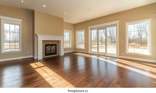 Spacious Living Room with Large Windows