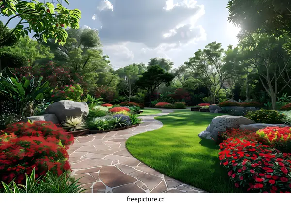 Garden landscape design renderings