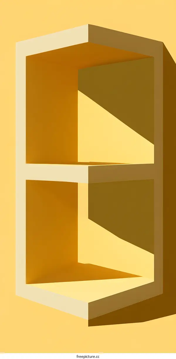 Abstract Geometric Shapes with Yellow and White Colors