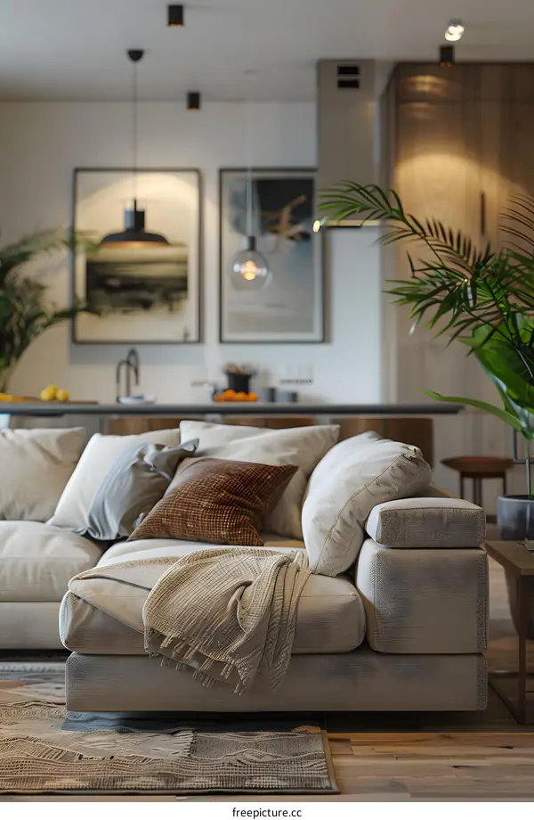 Modern minimalist living room