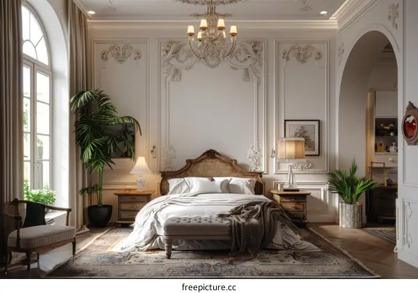 Elegant Classic European Bedroom Interior Design