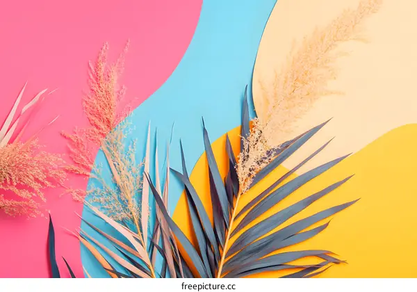 Summer Tropical Leaves Background Abstract