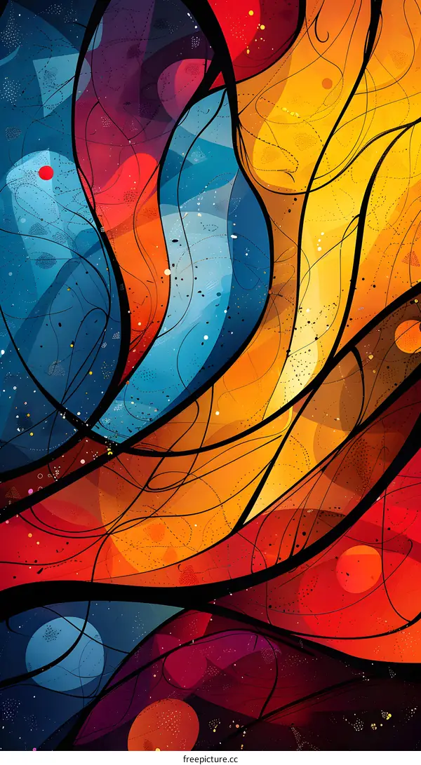 Colorful geometric abstract painting