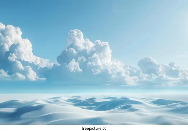 Glacier Rising Above the Clouds