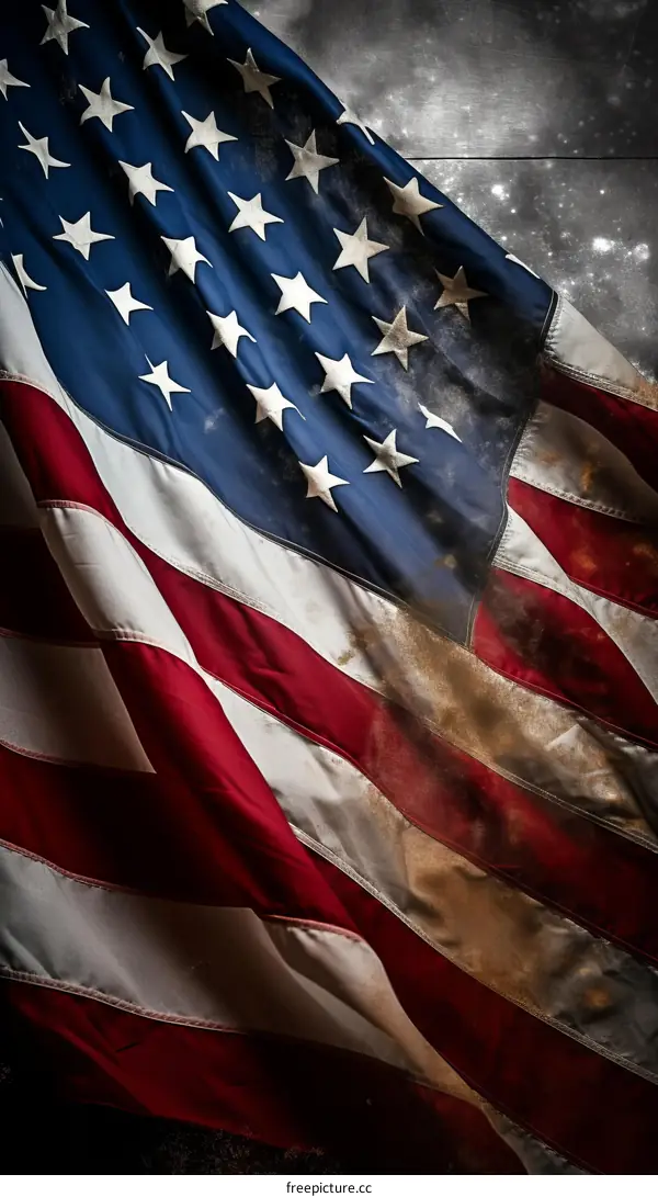 Close up of American Flag