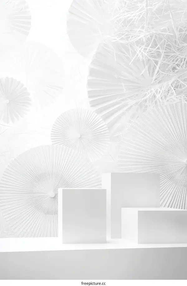 White Abstract Minimalist Product Display Background