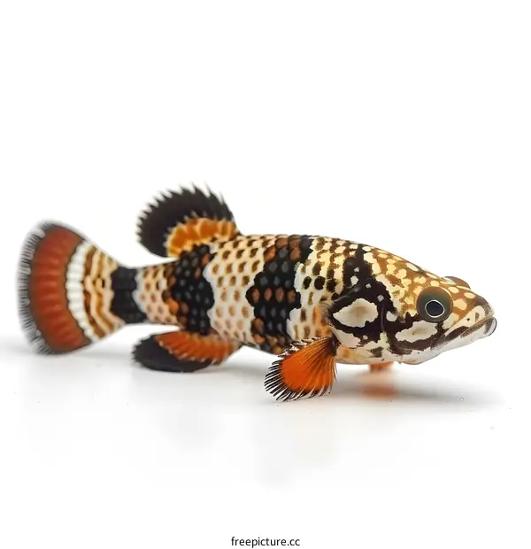 Colorful Fish on White Background