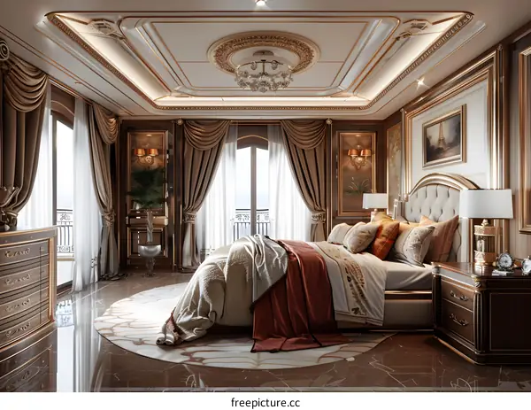European-style luxury bedroom