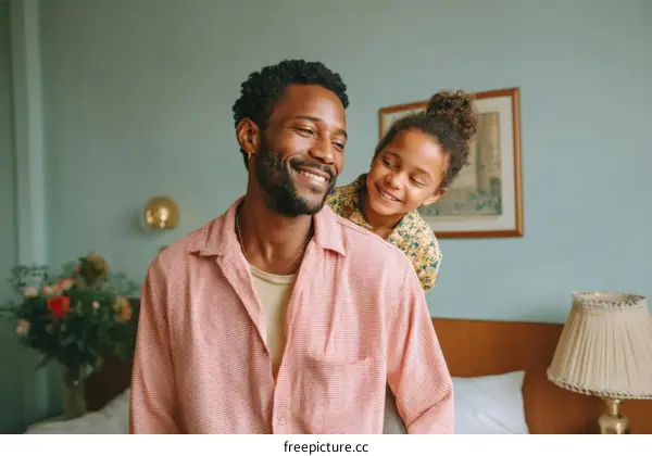 Father and Daughter Enjoying Quality Time at Home