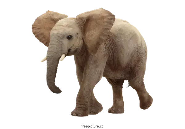 [Transparent Background PNG]African Elephant in Full Body Shot