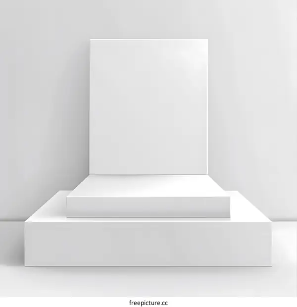 White Minimalist Product Display Stand