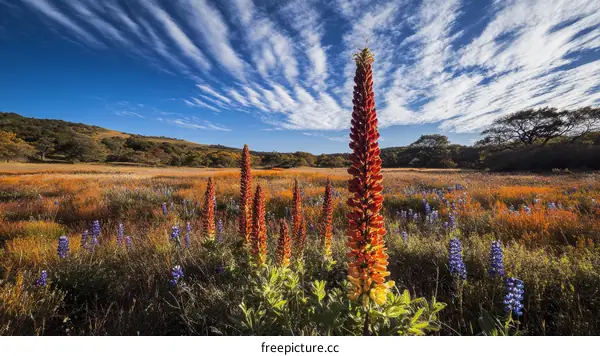 Colorful Wildflowers in a Sunny Meadow